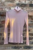 Essential Stretch Mesh Polo Layering Top Antique Rose